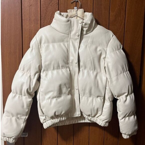 NN Jackets & Blazers - 20-Vegan Leather Cream Bomper